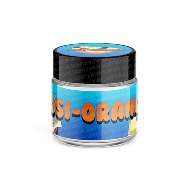Dosi - Orange Glass Jars Pre - Labeled - 3.5grams (1/8oz)