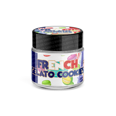 French Gelato Cookies Glass Jars Pre - Labeled - 3.5grams (1/8oz)