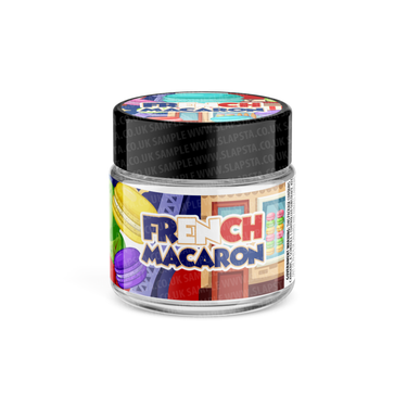 French Macaron Glass Jars Pre - Labeled - 3.5grams (1/8oz)