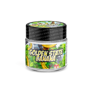 Golden State Banana Glass Jars Pre - Labeled - 3.5grams (1/8oz)