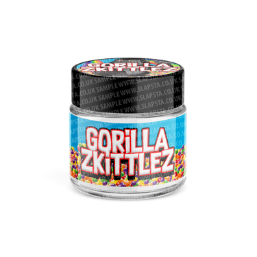 Gorilla Zkittlez Glass Jars Pre - Labeled - 3.5grams (1/8oz)