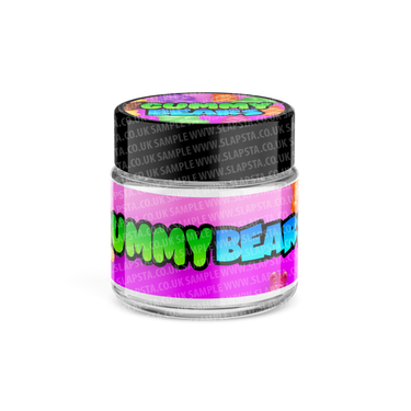 Gummy Bears Glass Jars Pre - Labeled - 3.5grams (1/8oz)