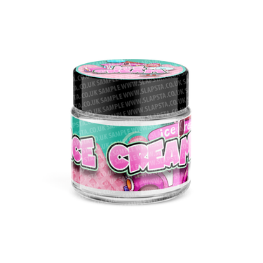 Ice Cream Glass Jars Pre - Labeled - 3.5grams (1/8oz)