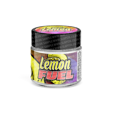 Lemon Fuel Glass Jars Pre - Labeled - 3.5grams (1/8oz)