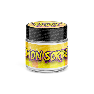 Lemon Sorbet Glass Jars Pre - Labeled - 3.5grams (1/8oz)