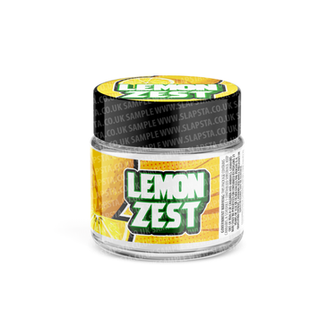Lemon Zest Glass Jars Pre - Labeled - 3.5grams (1/8oz)
