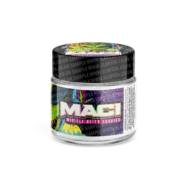 MAC 1 Glass Jars Pre-Labeled - 3.5grams (1/8oz) / 10pcs / Yes