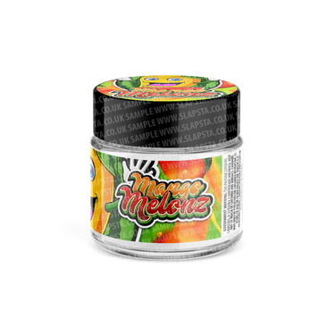 Mango Melons Glass Jars Pre-Labeled - 3.5grams (1/8oz) / 10pcs / Yes
