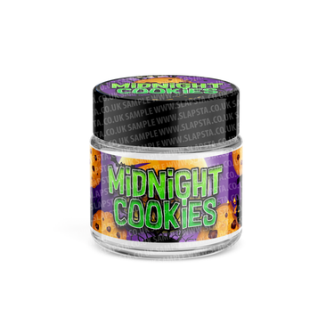Midnight Cookies Glass Jars Pre - Labeled - 3.5grams (1/8oz)