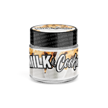 Milk and Cookies Glass Jars Pre - Labeled - 3.5grams (1/8oz)