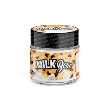 Milkbone Glass Jars Pre-Labeled - 3.5grams (1/8oz) / 10pcs / Yes