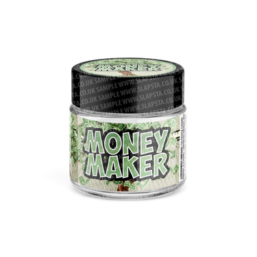Money Maker Glass Jars Pre - Labeled - 3.5grams (1/8oz)