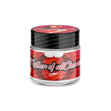 Mother Of All Cherries Glass Jars Pre-Labeled - 3.5grams (1/8oz) / 10pcs / Yes