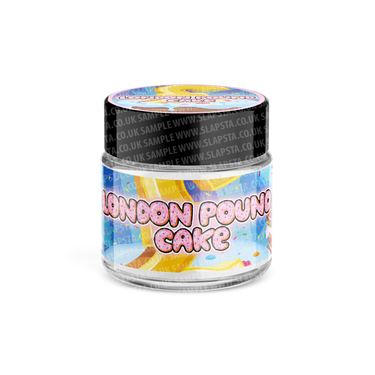 London Pound Cake Glass Jars Pre - Labeled - 3.5grams (1/8oz)