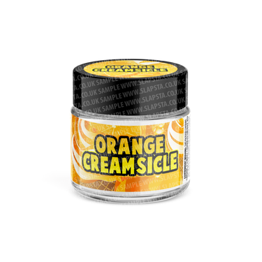 Orange Creamsicle Glass Jars Pre - Labeled - 3.5grams (1/8oz)