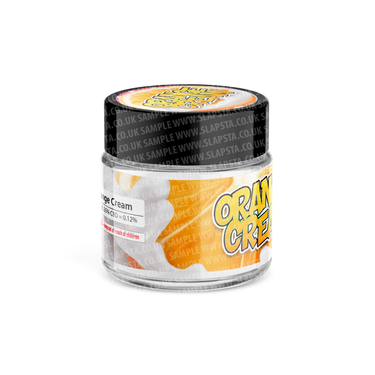 Orange Cream Glass Jars Pre - Labeled - 3.5grams (1/8oz)