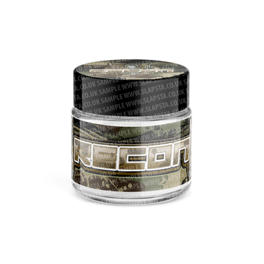 Recon Glass Jars Pre - Labeled - 3.5grams (1/8oz)