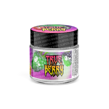 True Berry Glass Jars Pre - Labeled - 3.5grams (1/8oz)