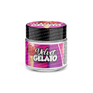 Velvet Gelato Glass Jars Pre - Labeled - 3.5grams (1/8oz)