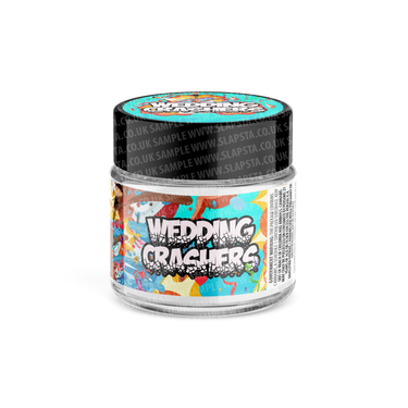 Wedding Crashers Glass Jars Pre - Labeled - 3.5grams (1/8oz)