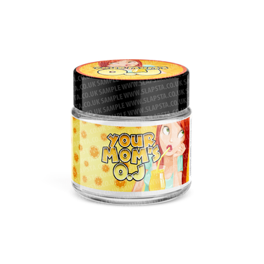 Your Moms OJ Glass Jars Pre - Labeled - 3.5grams (1/8oz)