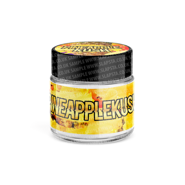 Pineapple Kush Glass Jars Pre - Labeled - 3.5grams (1/8oz)