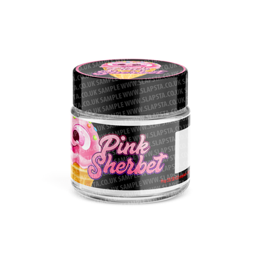 Pink Sherbet Glass Jars Pre - Labeled - 3.5grams (1/8oz)