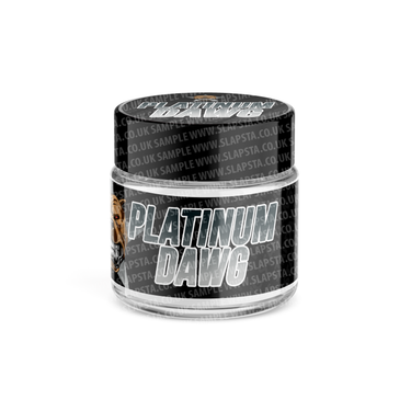 Platinum Dawg Glass Jars Pre - Labeled - 3.5grams (1/8oz)