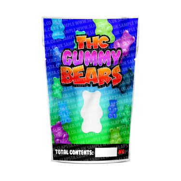EMPTY Edible THC Gummy Bears Mylar Pouches Pre-Labeled - 3.5g (1/8oz) / No / 16pcs