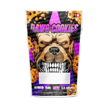 Dawg Cookies Mylar Pouches Pre-Labeled - 3.5g (1/8oz) / No / 16pcs