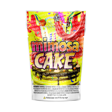 Mimosa Cake Mylar Pouches Pre-Labeled - 3.5g (1/8oz) / No / 16pcs