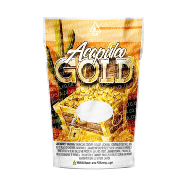 Acapula gold Mylar Pouches Pre-Labeled - SLAPSTA