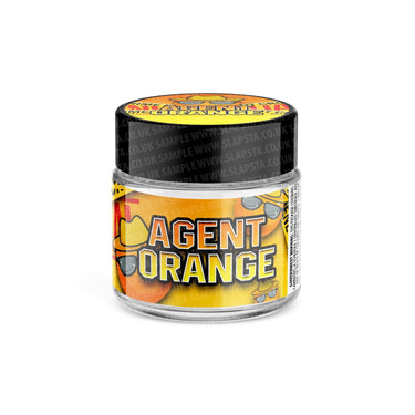 Agent Orange Glass Jars Pre - Labeled - 3.5grams (1/8oz)
