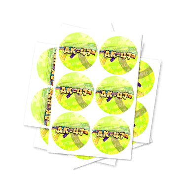 AK47 Circular Stickers - 2.5cm