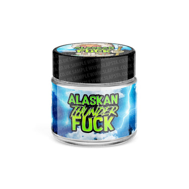 Alaskan Thunder Fuck Glass Jars Pre - Labeled - 3.5grams (1/8oz)