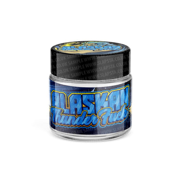 Alaskan Thunder Fuck Glass Jars Pre - Labeled - 3.5grams (1/8oz)