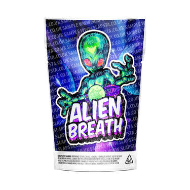 Alien Breath Mylar Pouches Pre-Labeled - 3.5g (1/8oz) / No / 16pcs
