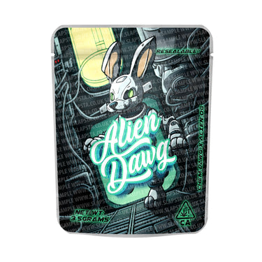 Alien Dawg Mylar Pouches Pre-Labeled - 3.5g (1/8oz) / No / 16pcs
