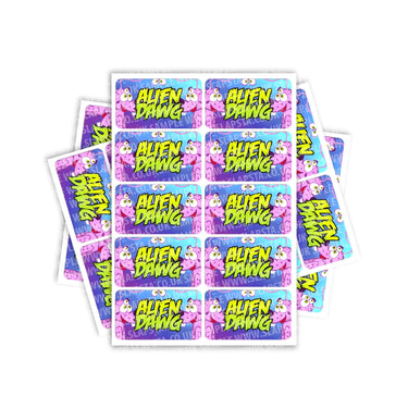 Alien Dawg Rectangle / Pre-Roll Labels - Pre-Roll (10.16cm x 6.7cm) / 10