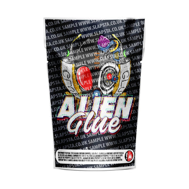 Alien Glue Mylar Pouches Pre-Labeled - 3.5g (1/8oz) / No / 16pcs