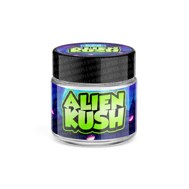 Alien Kush Glass Jars Pre - Labeled - 3.5grams (1/8oz)