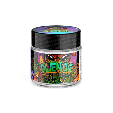 Alien OG Glass Jars Pre - Labeled - 3.5grams (1/8oz)