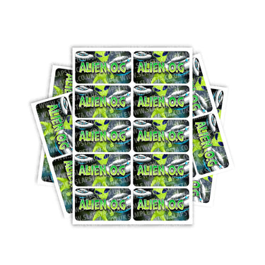 Alien OG Rectangle / Pre-Roll Labels - Pre-Roll (10.16cm x 6.7cm) / 10