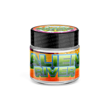 Alien River Glass Jars Pre - Labeled - 3.5grams (1/8oz)