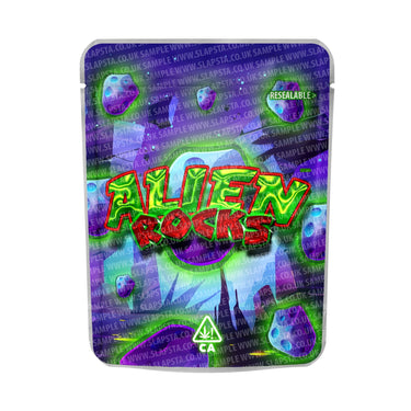 Alien Rocks Mylar Pouches Pre-Labeled - 3.5g (1/8oz) / No / 16pcs