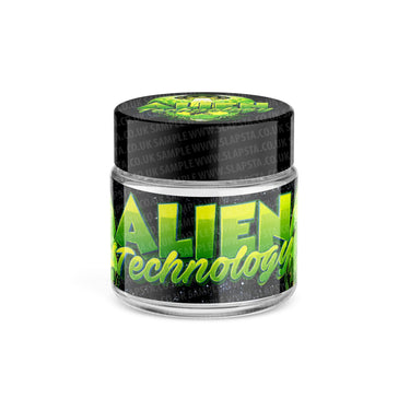 Alien Technology Glass Jars Pre - Labeled - 3.5grams (1/8oz)