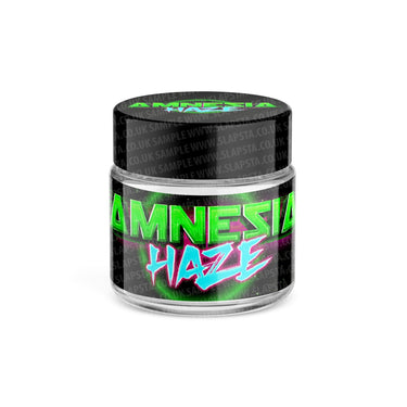 Amnesia Haze Glass Jars Pre - Labeled - 3.5grams (1/8oz)