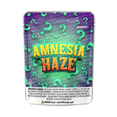 Amnesia Haze Mylar Pouches Pre - Labeled - 3.5g (1/8oz)