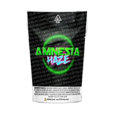Amnesia Haze Mylar Pouches Pre-Labeled - 3.5g (1/8oz) / No / 16pcs