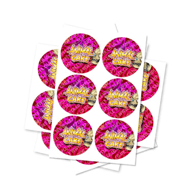 Animal Cake Circular Stickers - 2.5cm